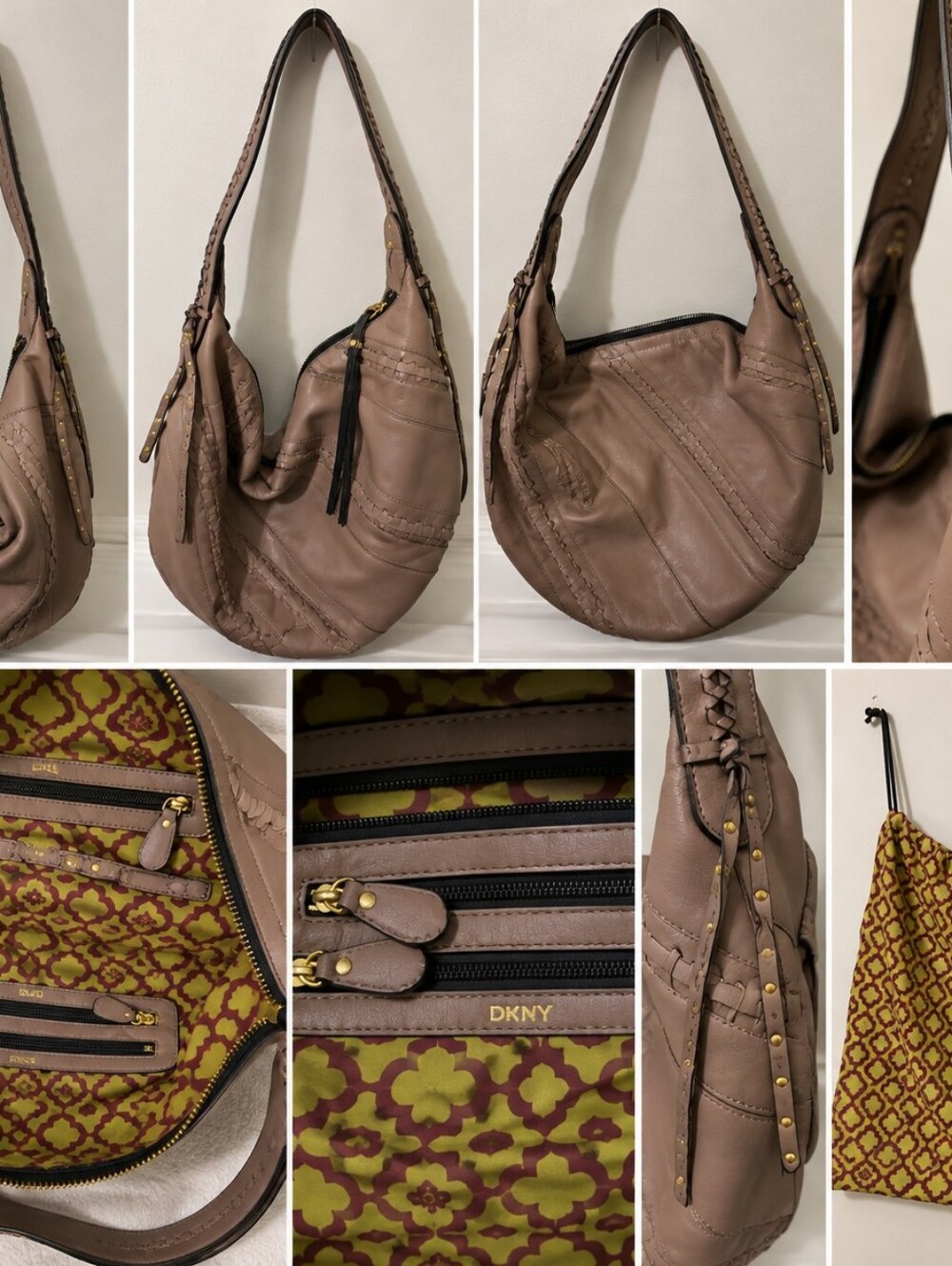 orYANY Leather Hobo Shoulder Bag + Matching Dust Bag